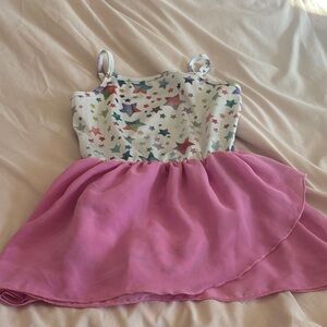 Pink Star Patterned Leotard